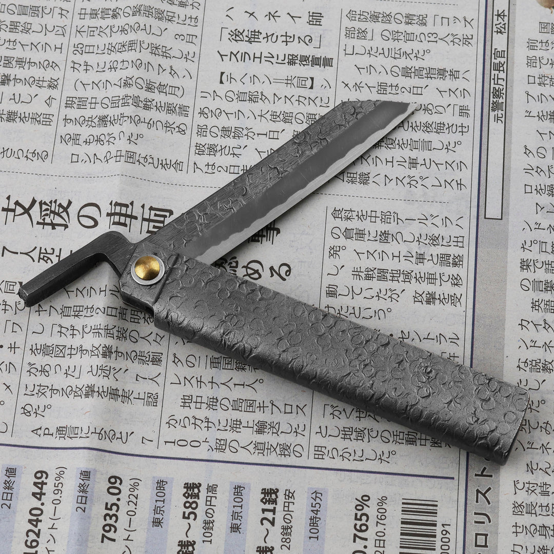 Pocket Knife Higonokami Tomita Hammer Tone 7,5 cm Shirogami#2/Iron