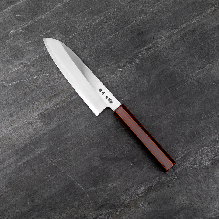 Santoku 17 cm Hado Shiosai Urushi Kijiro Ginsan