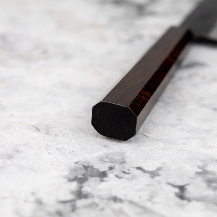 Santoku 16,5 cm Hatsukokoro Shioku Kurouchi Aogami#2/Iron