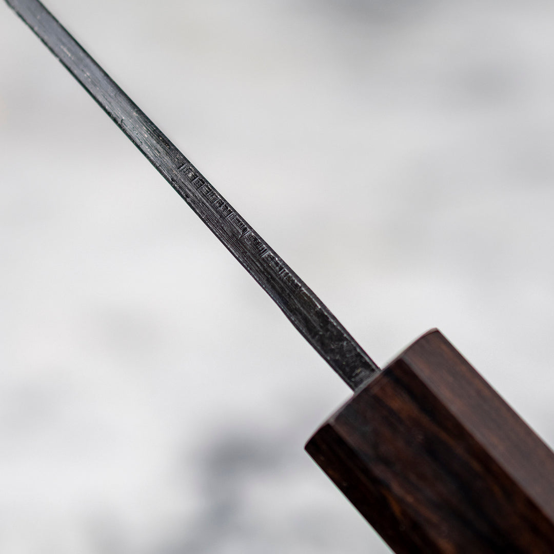 Santoku 16,5 cm Hatsukokoro Shioku Kurouchi Aogami#2/Iron