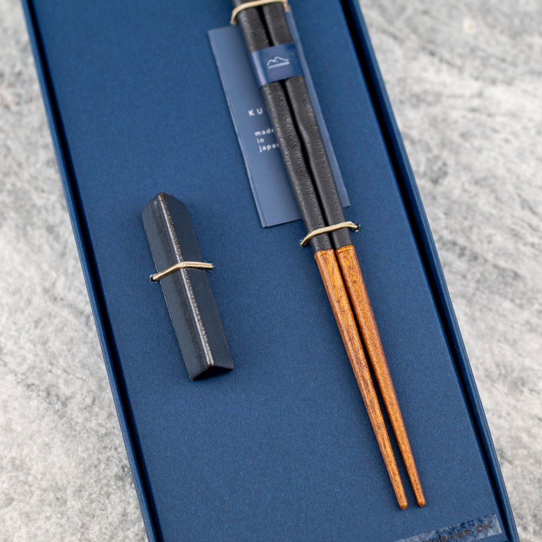 Japońskie Pałeczki do sushi Kawai Gift Set - Kurabi Black
