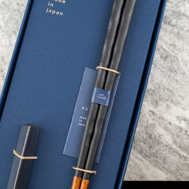 Japońskie Pałeczki do sushi Kawai Gift Set - Kurabi Black