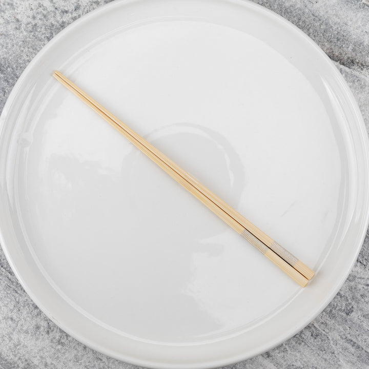 Japońskie Pałeczki do sushi Kawai - Slim Bamboo Square Silver