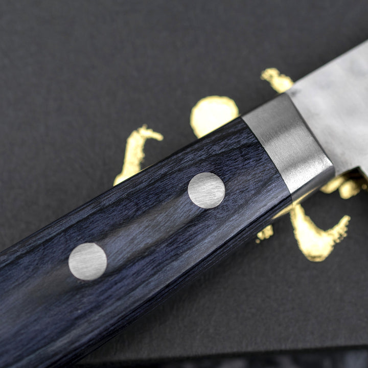 Nakiri 16,5 cm Kunio Masutani Hammered Blue VG-10 Damascus