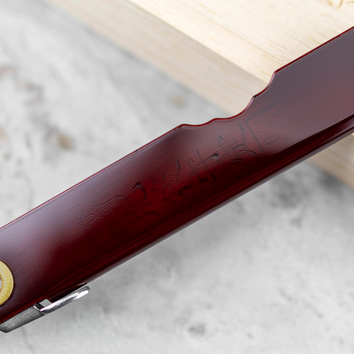 Nóż kieszonkowy Higonokami Kanekoma Kurenai Red Urushi VG-10 7,5 cm