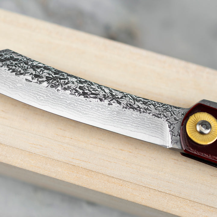 Nóż kieszonkowy Higonokami Kanekoma Kurenai Red Urushi VG-10 7,5 cm