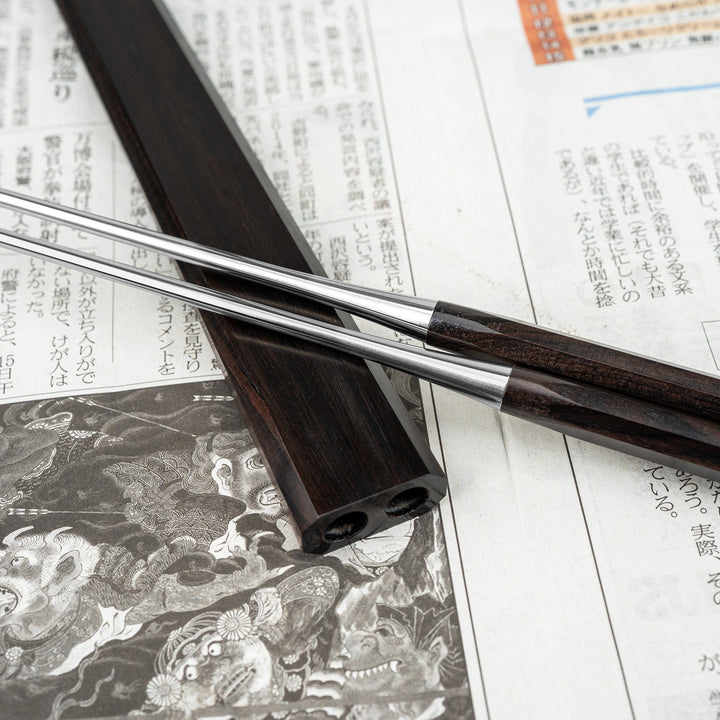 Japońskie Pałeczki Moribashi 16,5 cm + Saya + Etui