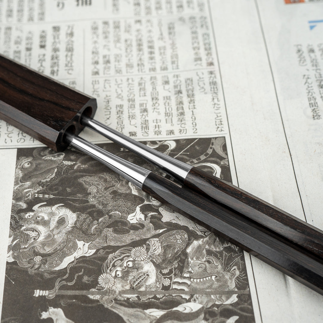 Japońskie Pałeczki Moribashi 18 cm + Saya + Etui