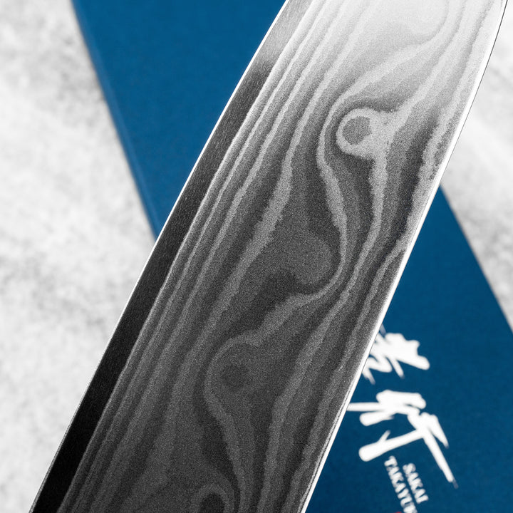 Santoku 18 cm Sakai Takayuki GrandChef Bohler N685 Damascus