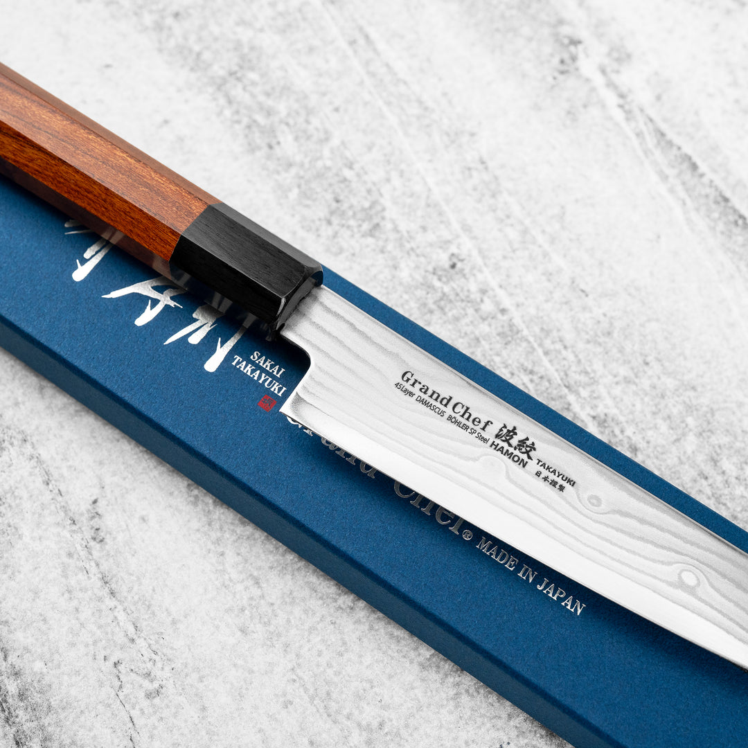 Petty 15 cm Sakai Takayuki GrandChef Bohler N685 Damascus