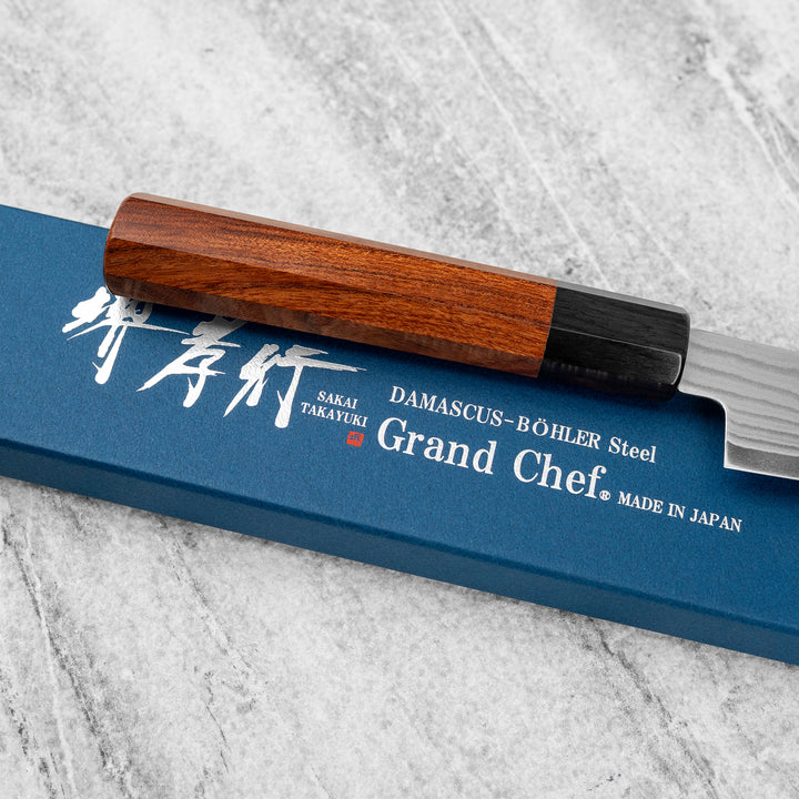 Petty 15 cm Sakai Takayuki GrandChef Bohler N685 Damascus