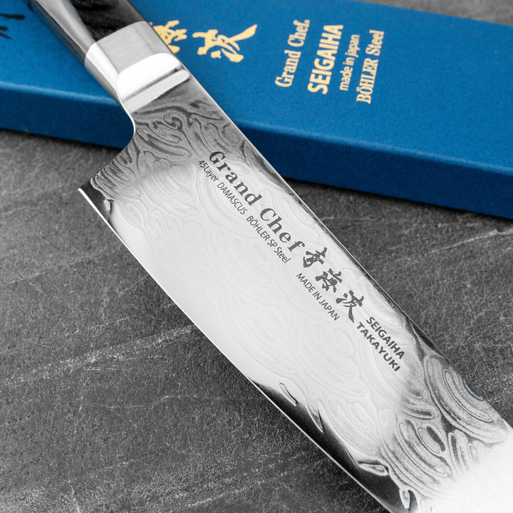 Kengata 19 cm Sakai Takayuki Seigaiha Bohler N685 Damascus