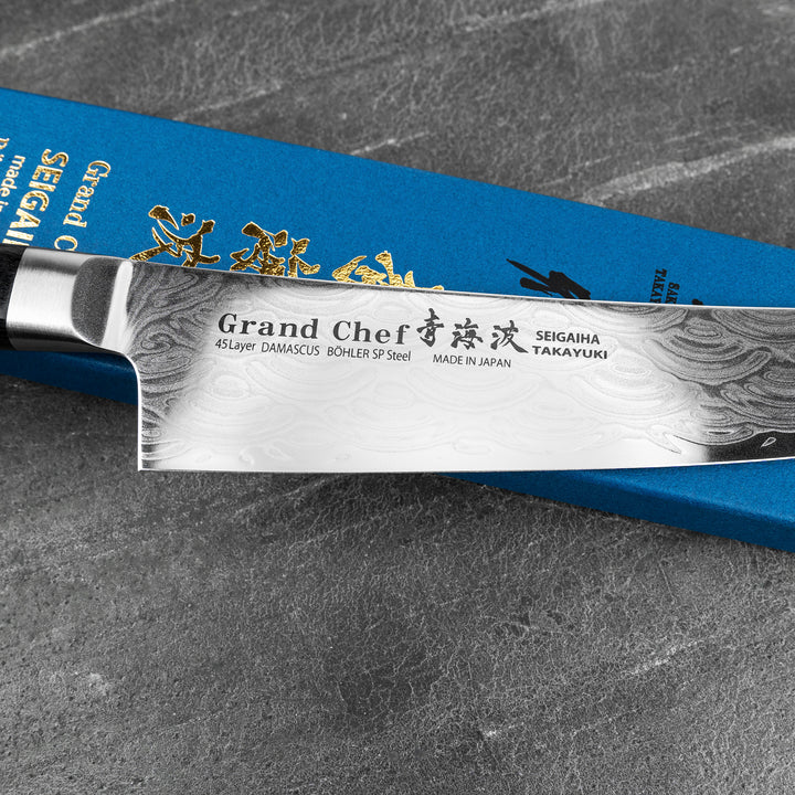 Kengata Santoku 16 cm Sakai Takayuki Seigaiha Bohler N685 Damascus