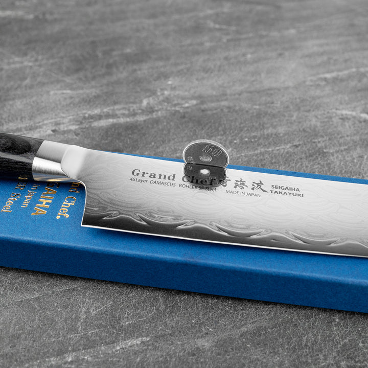 Nakiri 16 cm Sakai Takayuki Seigaiha Bohler N685 Damascus