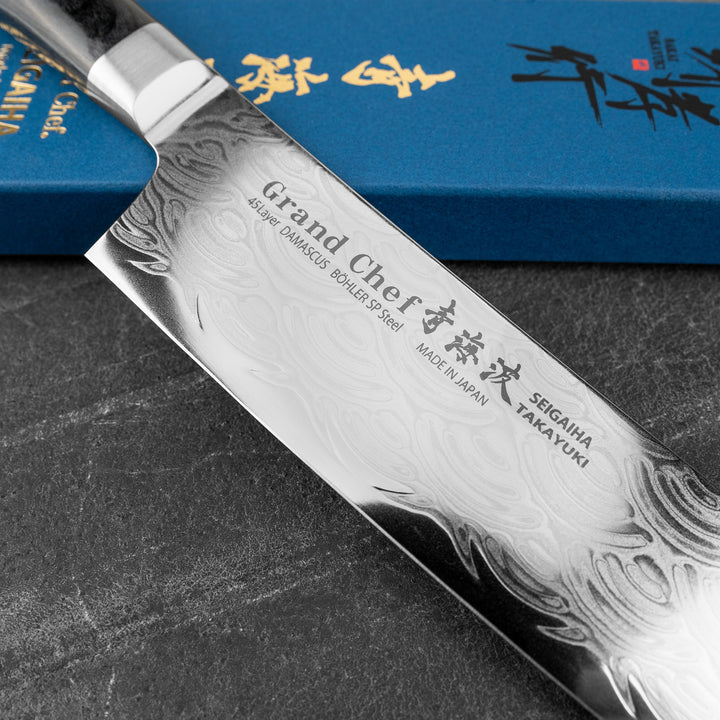 Nakiri 16 cm Sakai Takayuki Seigaiha Bohler N685 Damascus