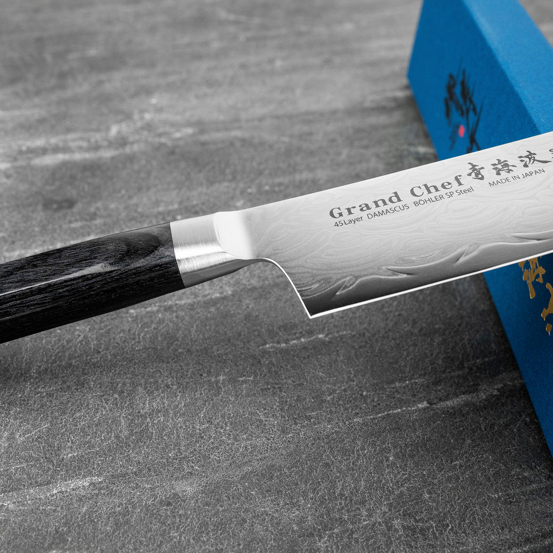 Nakiri 16 cm Sakai Takayuki Seigaiha Bohler N685 Damascus