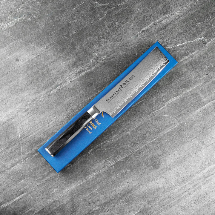 Nakiri 16 cm Sakai Takayuki Seigaiha Bohler N685 Damascus