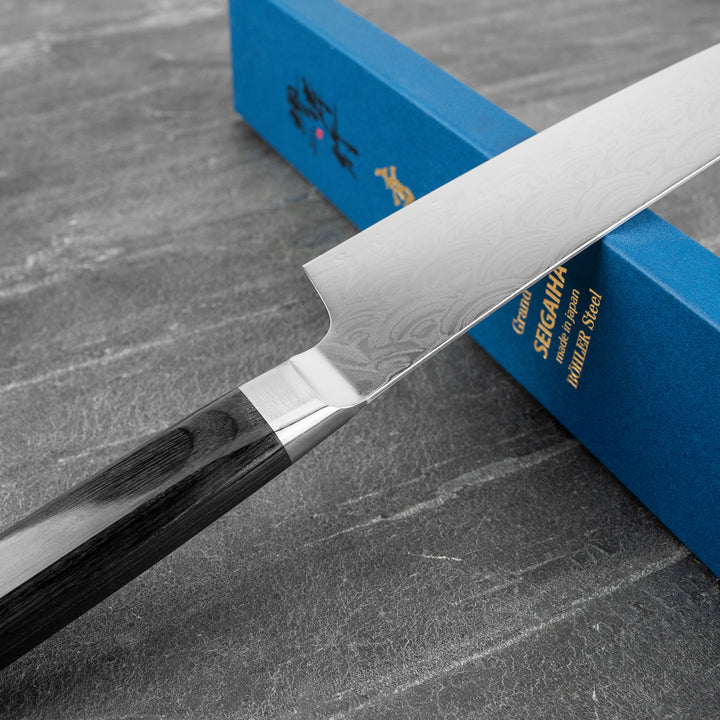 Gyuto 21 cm Sakai Takayuki Seigaiha Bohler N685 Damascus