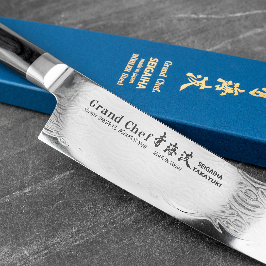 Gyuto 24 cm Sakai Takayuki Seigaiha Bohler N685 Damascus