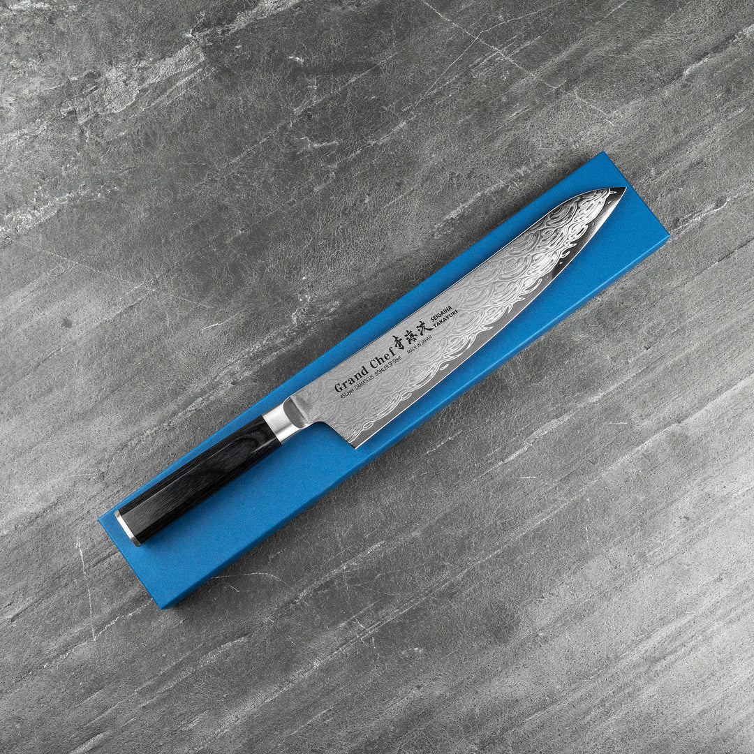 Gyuto 24 cm Sakai Takayuki Seigaiha Bohler N685 Damascus