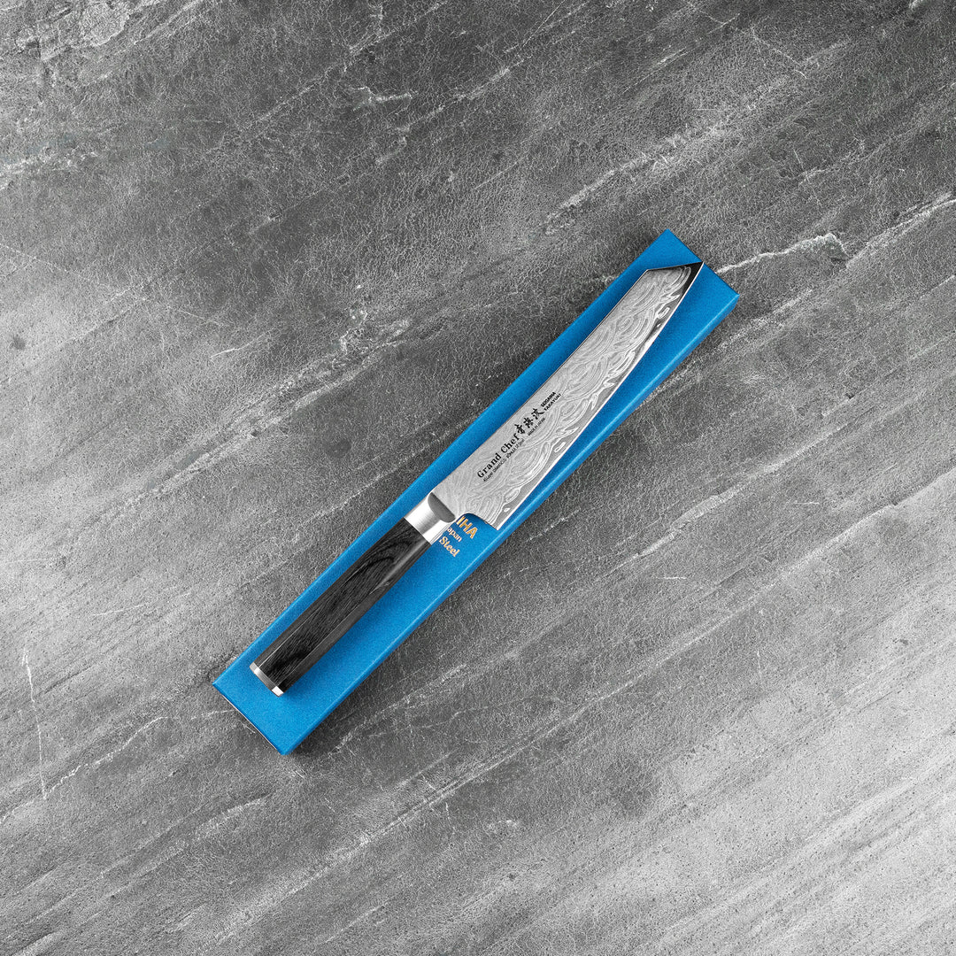 Petty 15 cm Sakai Takayuki Seigaiha Bohler N685 Damascus