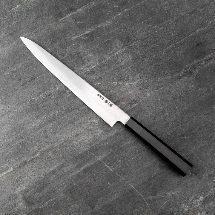 Sujihiki 23 cm Satoshi Nakagawa Aogami#1/Iron Damascus