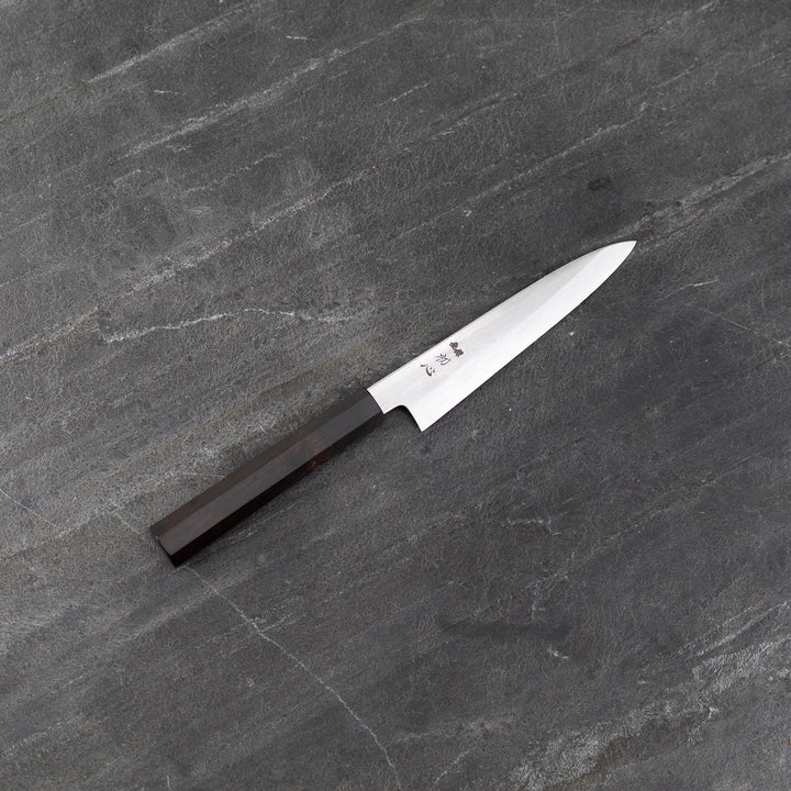 Petty 14 cm Satoshi Nakagawa Aogami#1/Iron Damascus