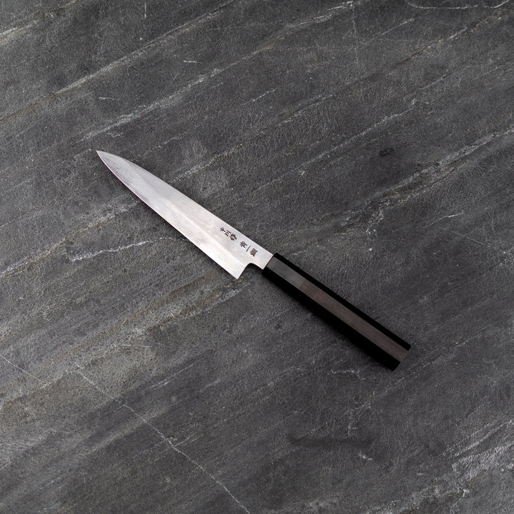 Petty 14 cm Satoshi Nakagawa Aogami#1/Iron Damascus