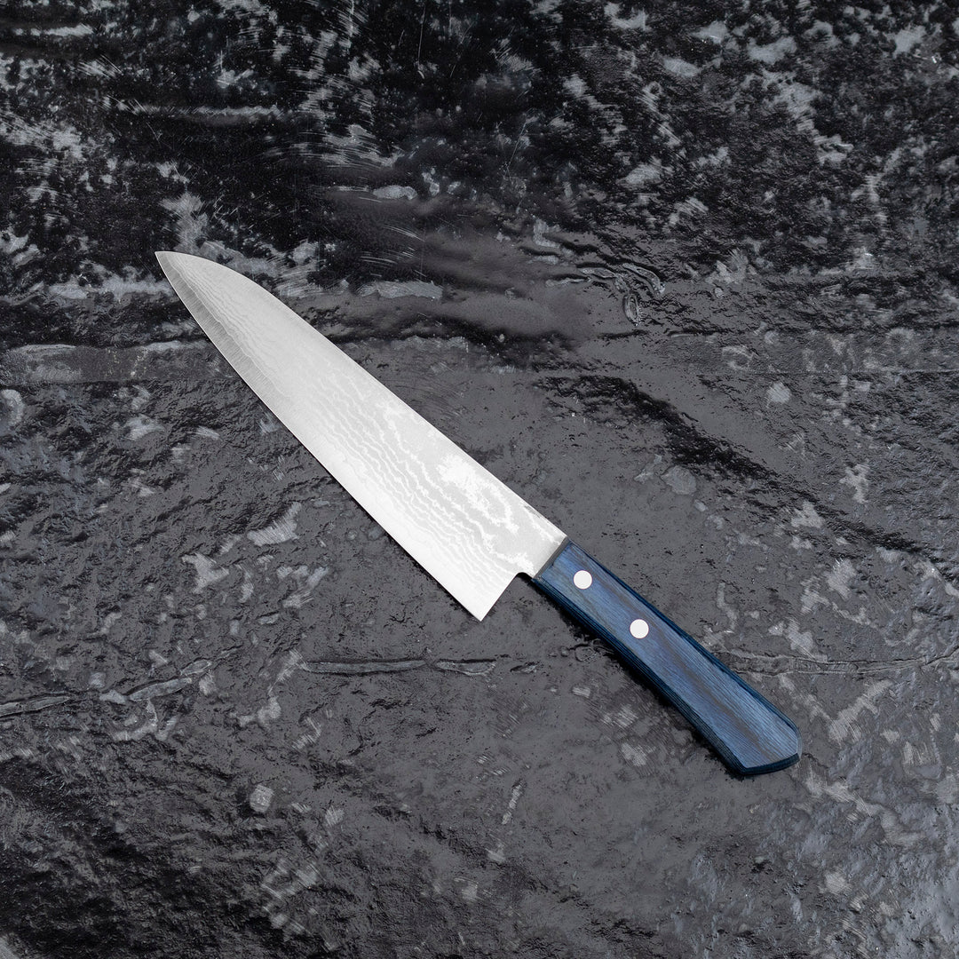 Gyuto 18 cm Shigeki Tanaka Blue VG-10 Damascus