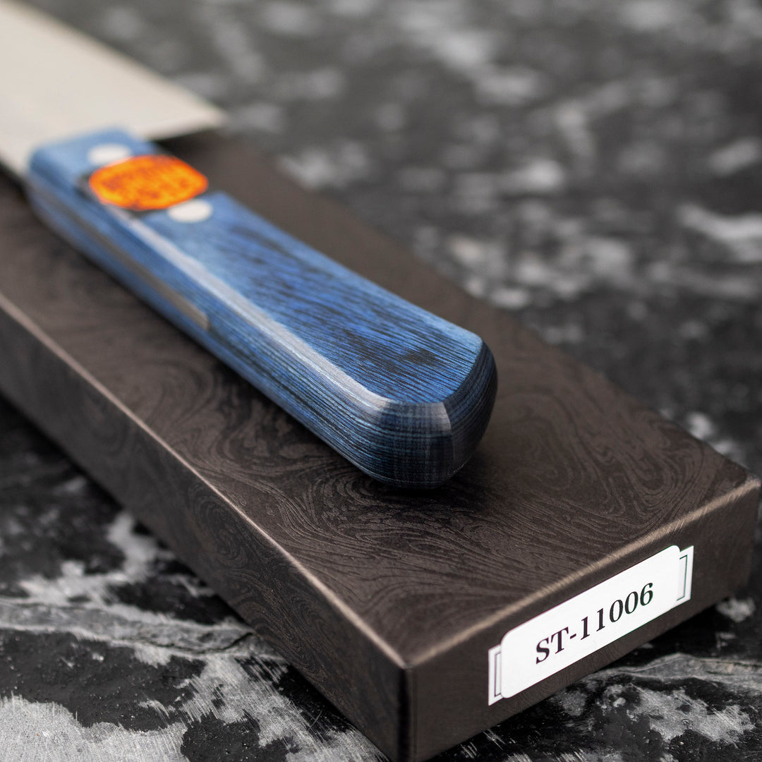 Gyuto 18 cm Shigeki Tanaka Blue VG-10 Damascus