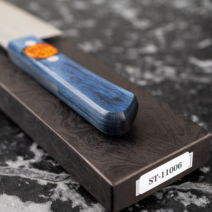 Gyuto 18 cm Shigeki Tanaka Blue VG-10 Damascus