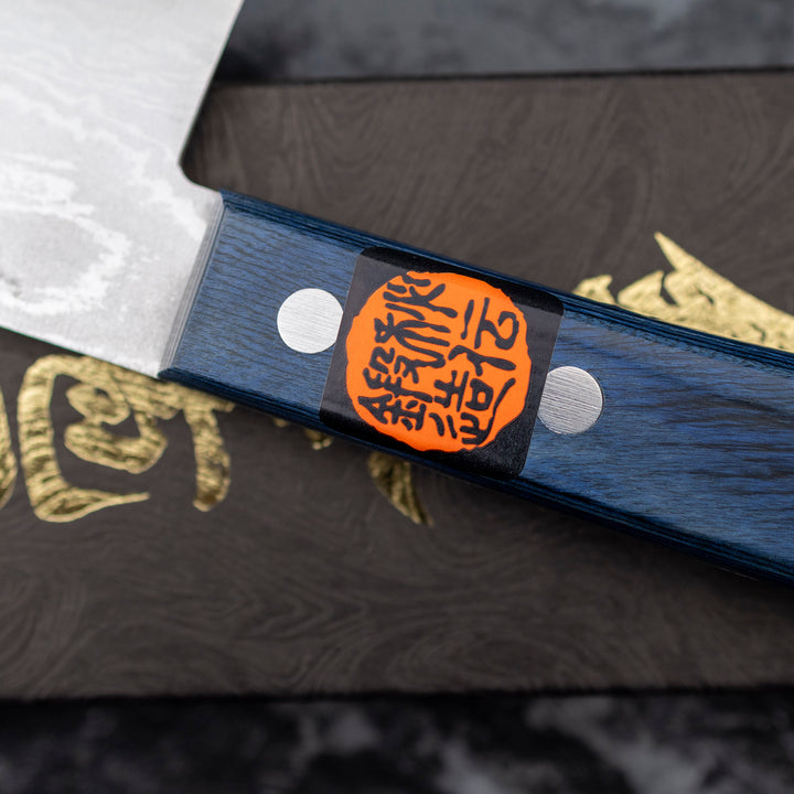 Gyuto 18 cm Shigeki Tanaka Blue VG-10 Damascus
