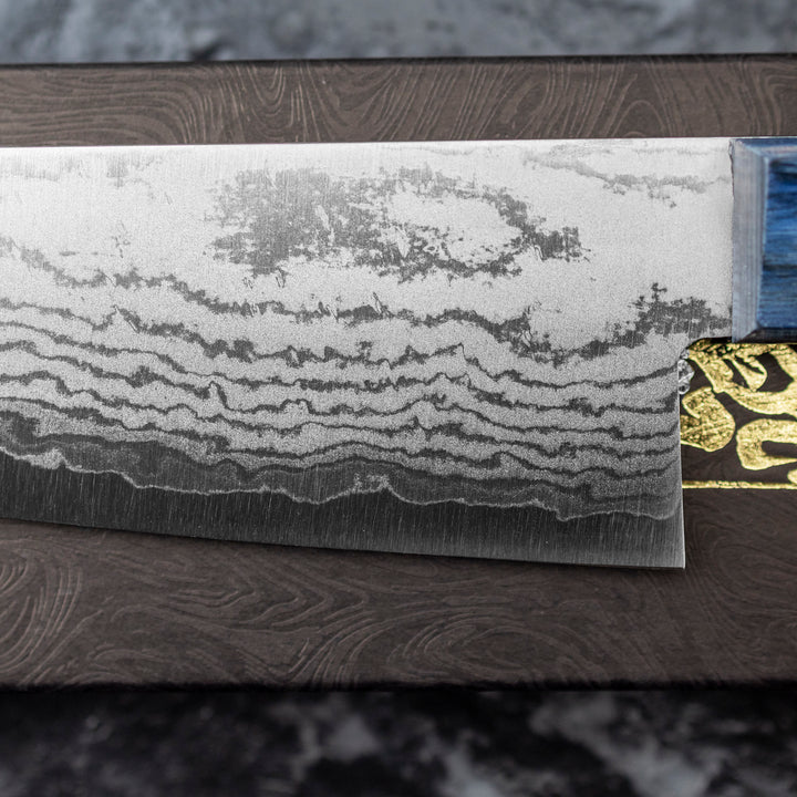 Gyuto 18 cm Shigeki Tanaka Blue VG-10 Damascus