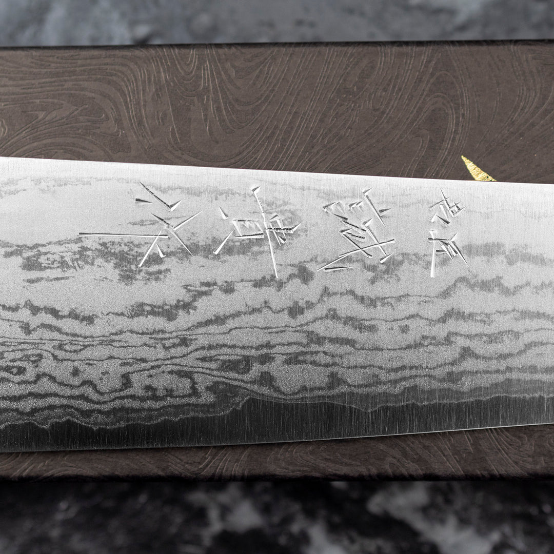 Gyuto 18 cm Shigeki Tanaka Blue VG-10 Damascus