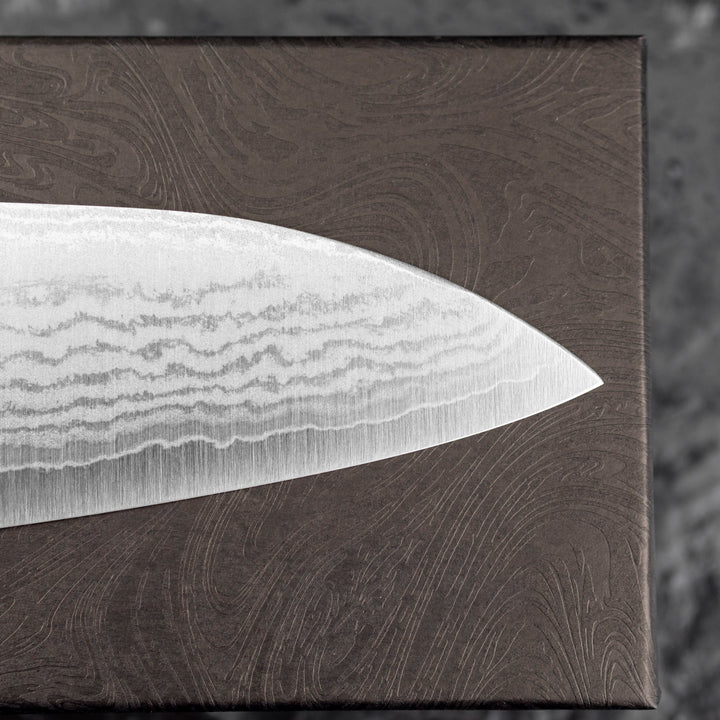 Gyuto 18 cm Shigeki Tanaka Pink VG-10 Damascus