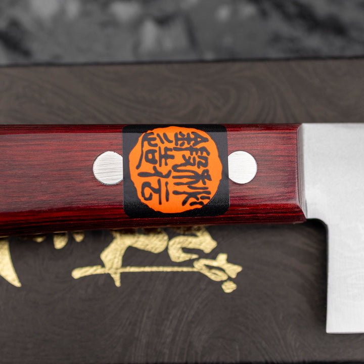 Gyuto 18 cm Shigeki Tanaka Red VG-10 Damascus