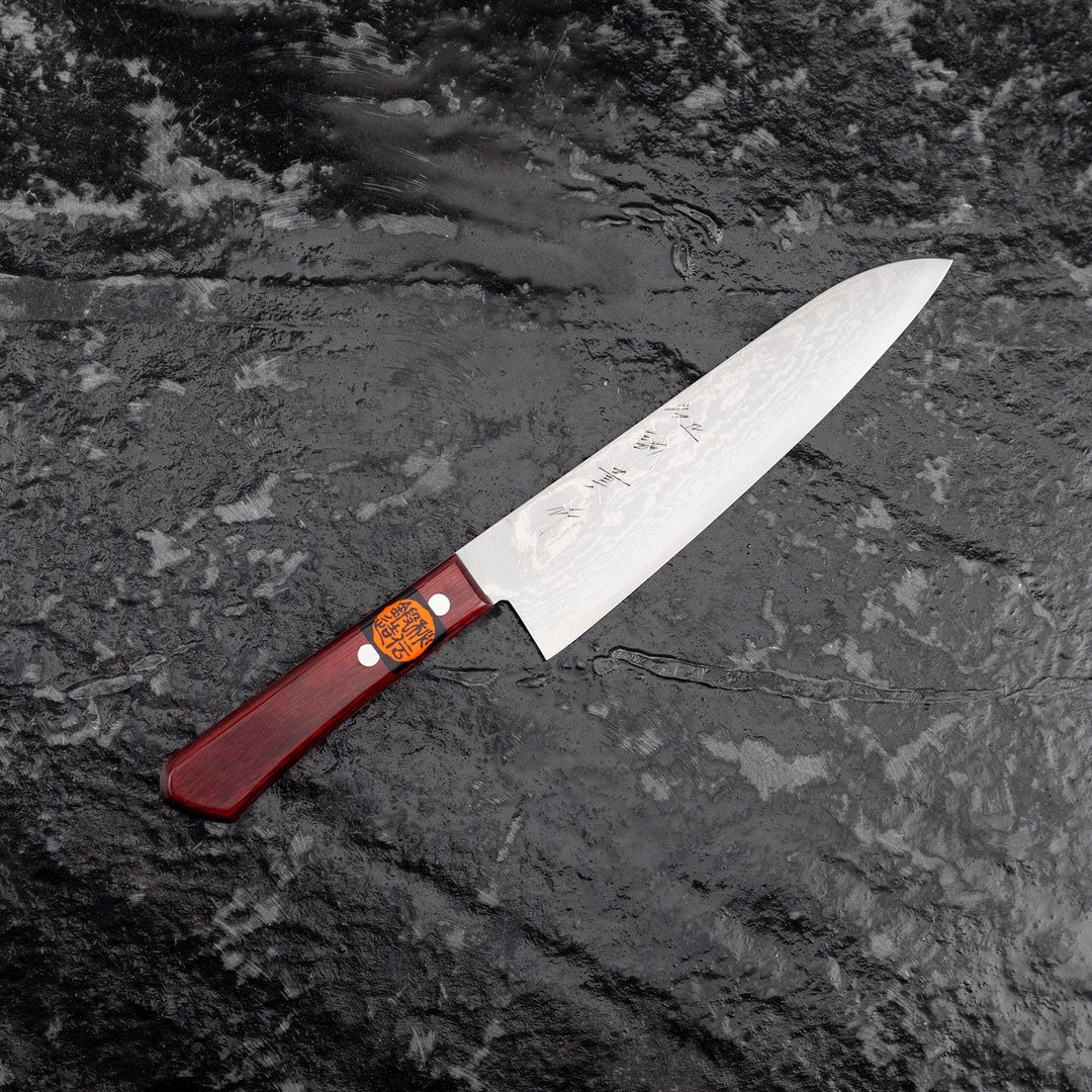 Gyuto 18 cm Shigeki Tanaka Red VG-10 Damascus