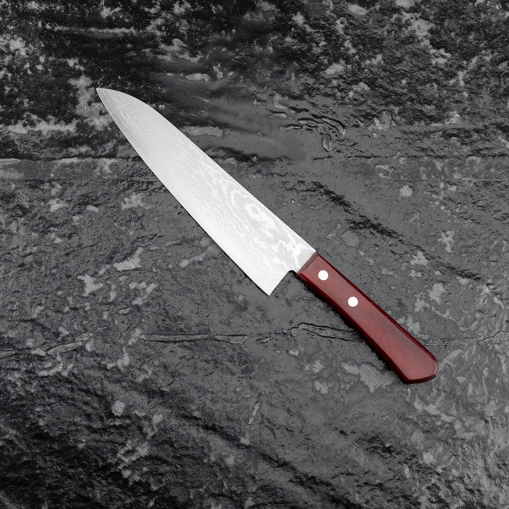 Gyuto 18 cm Shigeki Tanaka Red VG-10 Damascus