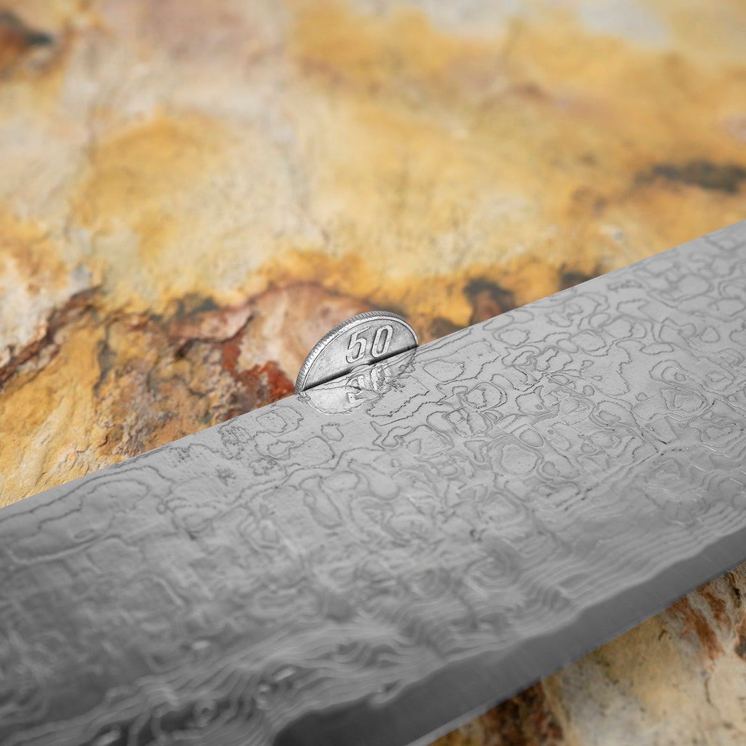 Nakiri 17 cm Takeshi Saji Art Fuji Unique R-2 + Saya