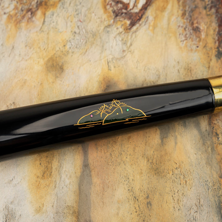 Nakiri 17 cm Takeshi Saji Art Fuji Unique R-2 + Saya