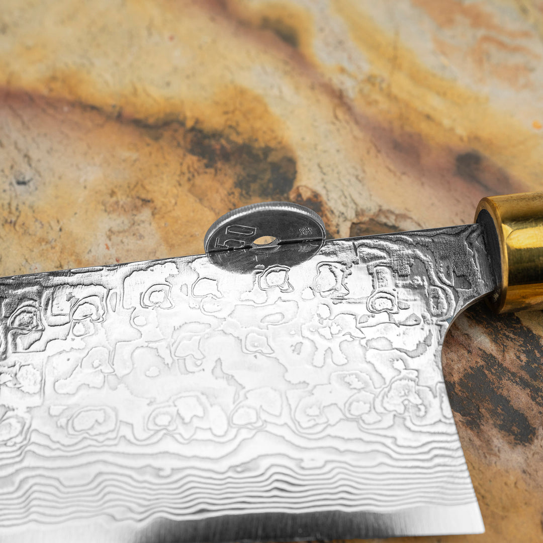 Santoku 18 cm Takeshi Saji Art Fuji Unique R-2 + Saya