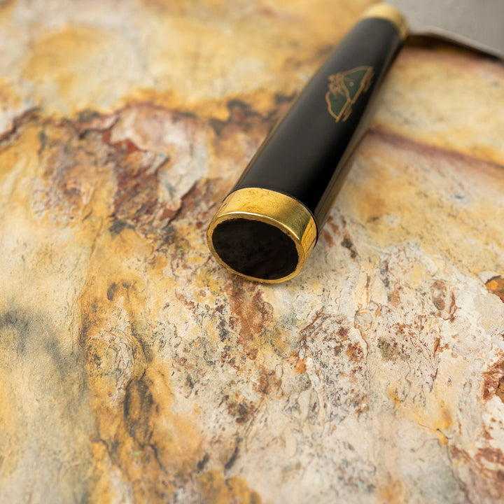 Santoku 18 cm Takeshi Saji Art Fuji Unique R-2 + Saya