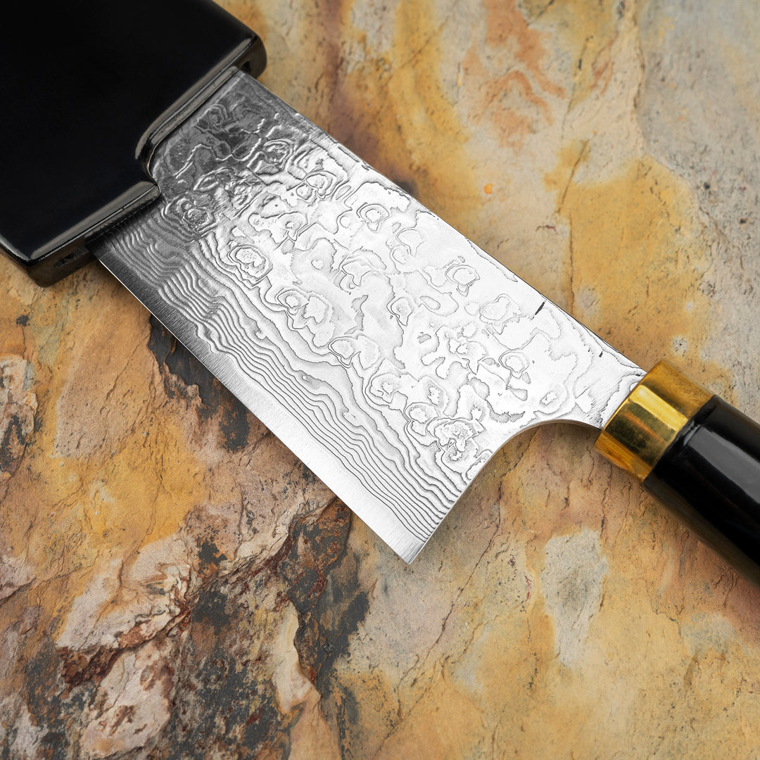 Santoku 18 cm Takeshi Saji Art Fuji Unique R-2 + Saya