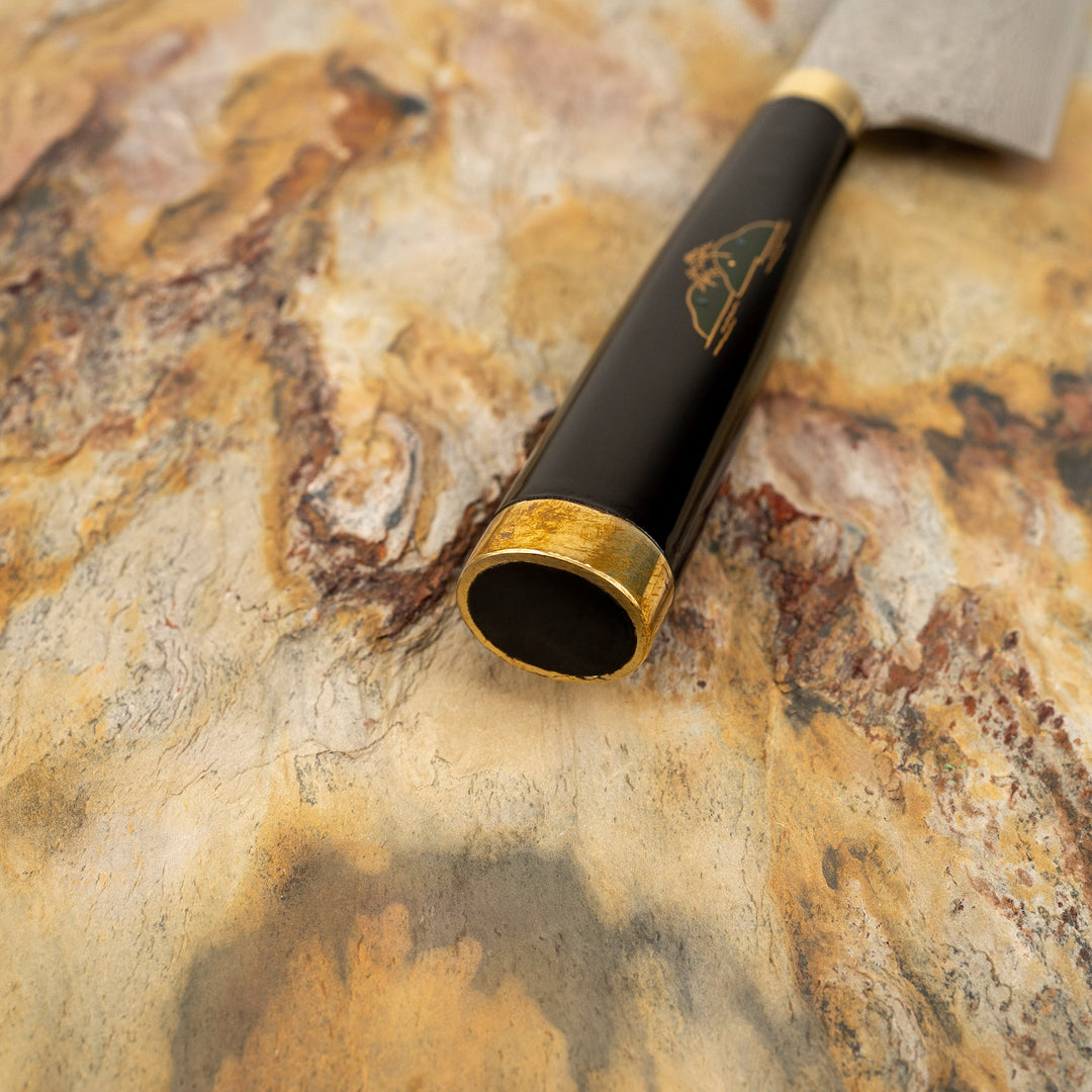 Gyuto 21 cm Takeshi Saji Art Fuji Unique R-2 + Saya