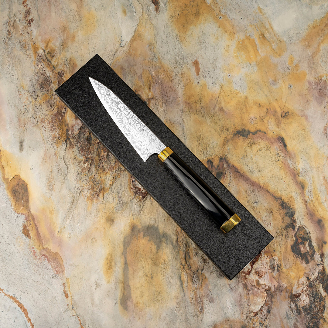 Petty 13 cm Takeshi Saji Art Fuji Unique R-2 + Saya