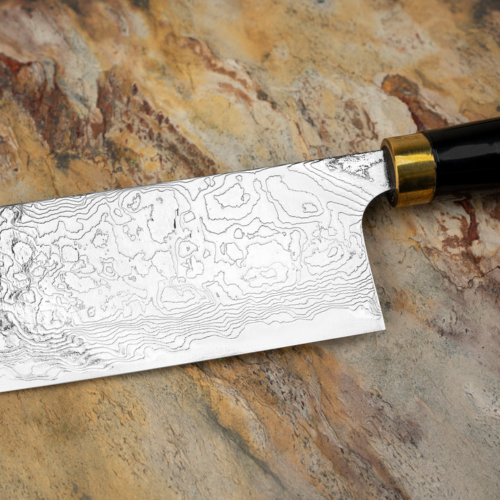 Nakiri 17 cm Takeshi Saji Art Fuji on Lake R-2 + Saya