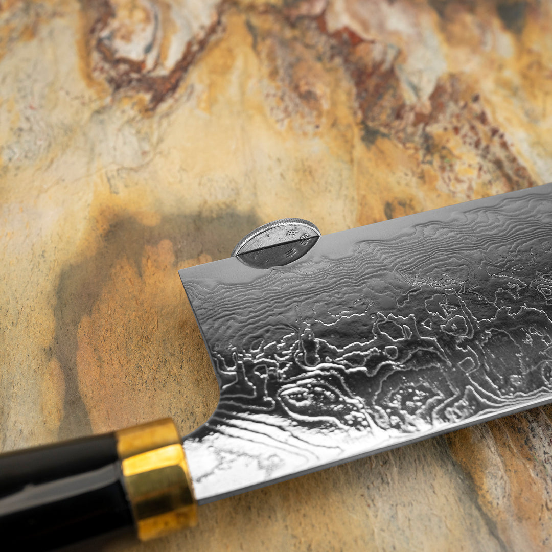 Nakiri 17 cm Takeshi Saji Art Fuji on Lake R-2 + Saya