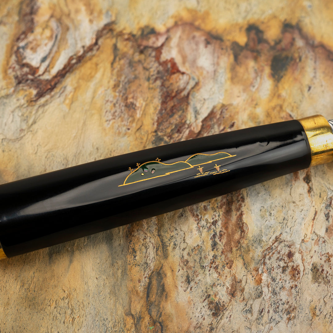 Nakiri 17 cm Takeshi Saji Art Fuji on Lake R-2 + Saya