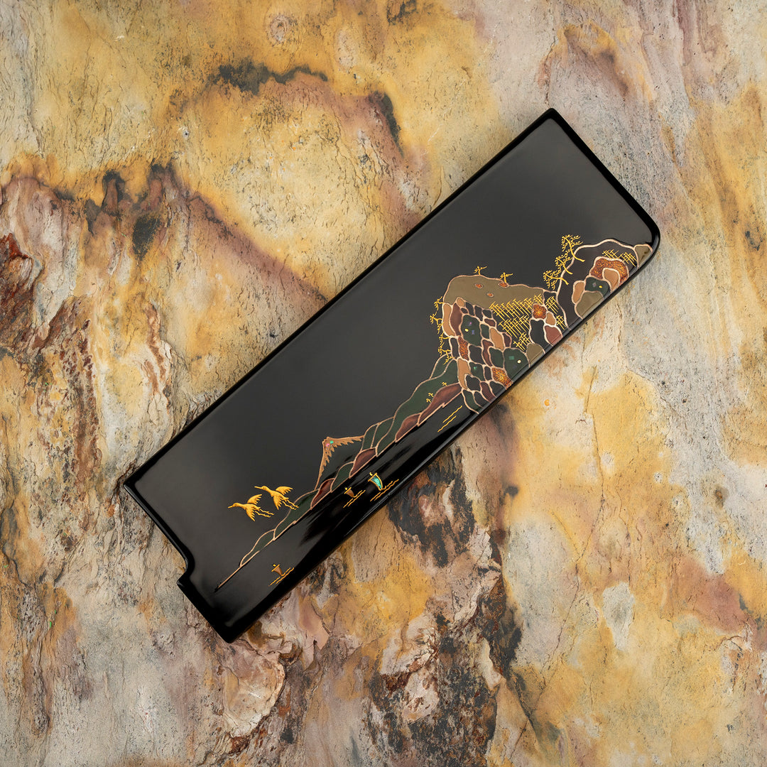 Nakiri 17 cm Takeshi Saji Art Fuji on Lake R-2 + Saya