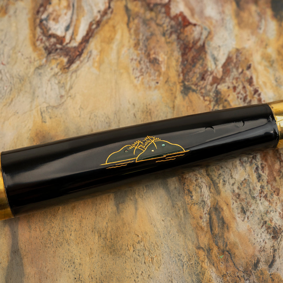 Petty 13 cm Takeshi Saji Art Fuji on Lake R-2 + Saya